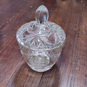 Vintage glass sugar bowl/ candy dish